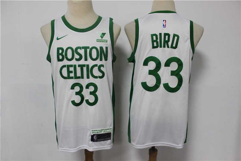 Men Boston Celtics 33 Bird white Stitched NBA Jersey